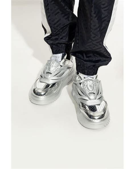 silver Versace sneakers